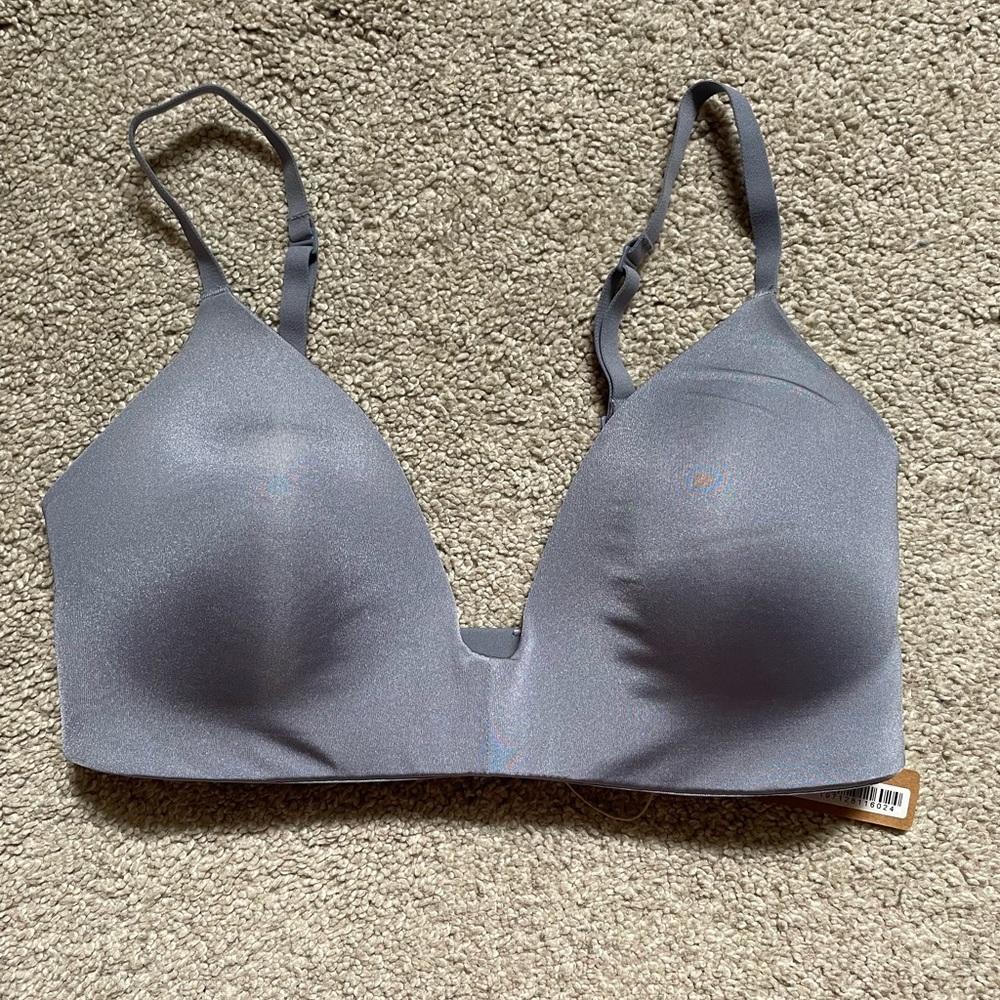NWT 🦋 SKIMS Wireless Lightly Lined Bra | Slate 32D
